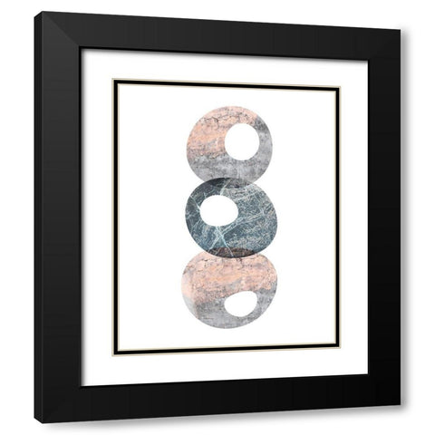 Scandinavian Balance 1 Black Modern Wood Framed Art Print with Double Matting by Urban Epiphany