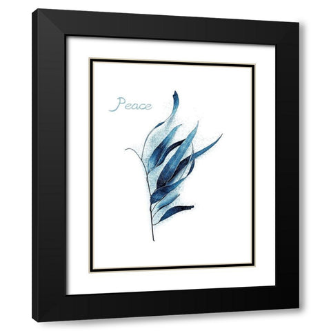 Gum Leaves Baltic Sea Black Modern Wood Framed Art Print with Double Matting by Urban Epiphany