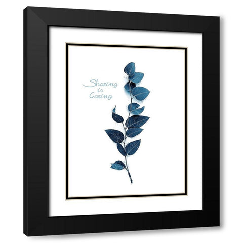 Tiny Branch Baltic Sea Black Modern Wood Framed Art Print with Double Matting by Urban Epiphany