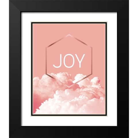 Love Joy Geo 3 Black Modern Wood Framed Art Print with Double Matting by Urban Epiphany