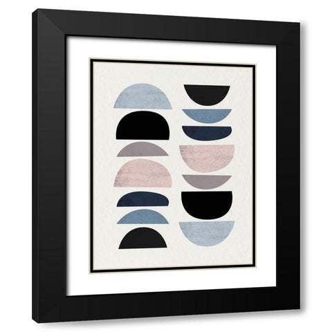 Mid Century Soft Luxe 7 Black Modern Wood Framed Art Print with Double Matting by Urban Epiphany