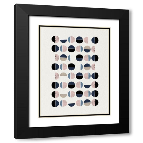 Mid Century Soft Luxe 9 Black Modern Wood Framed Art Print with Double Matting by Urban Epiphany