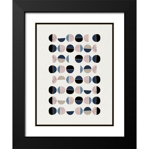 Mid Century Soft Luxe 9 Black Modern Wood Framed Art Print with Double Matting by Urban Epiphany