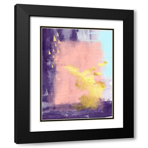 Bright Abstract Black Modern Wood Framed Art Print with Double Matting by Urban Epiphany