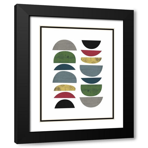 Mid Century Safari C Black Modern Wood Framed Art Print with Double Matting by Urban Epiphany