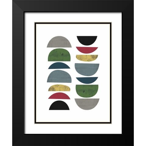 Mid Century Safari C Black Modern Wood Framed Art Print with Double Matting by Urban Epiphany