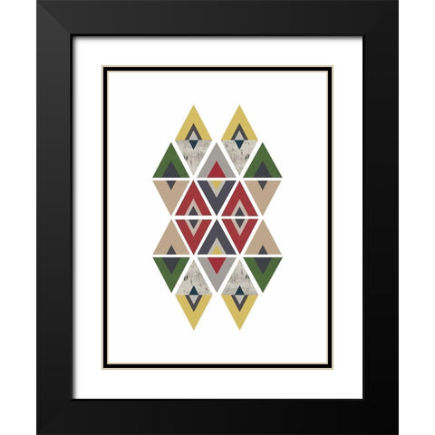 Mid Century Safari F Black Modern Wood Framed Art Print with Double Matting by Urban Epiphany