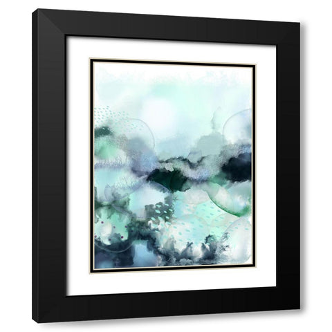 Evolving Ocean 1 Black Modern Wood Framed Art Print with Double Matting by Urban Epiphany