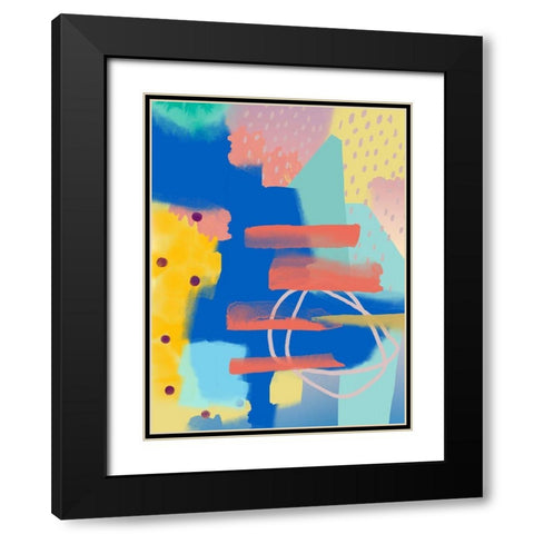 Summer Scandi Black Modern Wood Framed Art Print with Double Matting by Urban Epiphany