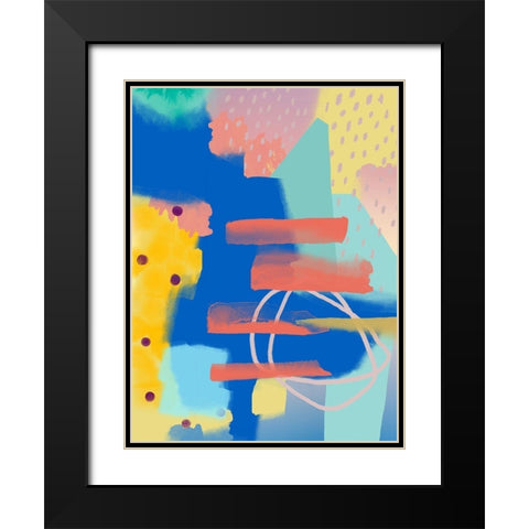Summer Scandi Black Modern Wood Framed Art Print with Double Matting by Urban Epiphany