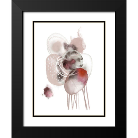 Sensetive Space Black Modern Wood Framed Art Print with Double Matting by Urban Epiphany