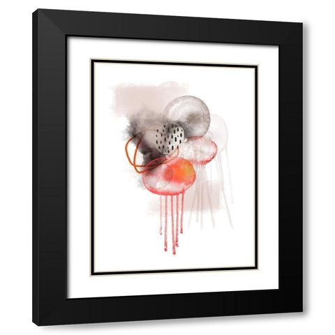 Neutral Space Black Modern Wood Framed Art Print with Double Matting by Urban Epiphany