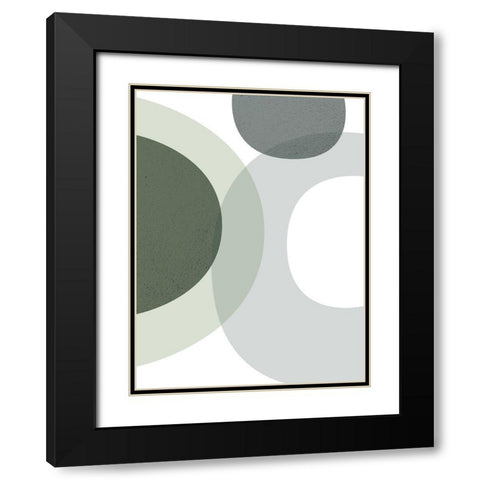 MidCentury ColorDew Black Modern Wood Framed Art Print with Double Matting by Urban Epiphany