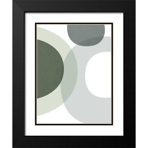 MidCentury ColorDew Black Modern Wood Framed Art Print with Double Matting by Urban Epiphany
