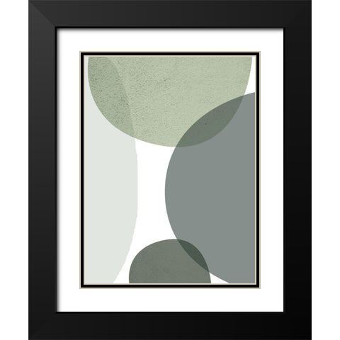 Mid Century ColorDew 3 Black Modern Wood Framed Art Print with Double Matting by Urban Epiphany