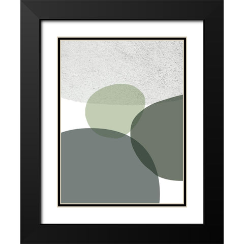 Mid Century ColorDew 9 Black Modern Wood Framed Art Print with Double Matting by Urban Epiphany