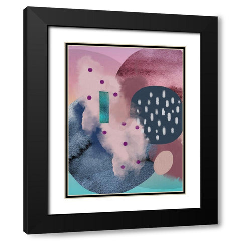 Floating 2 Black Modern Wood Framed Art Print with Double Matting by Urban Epiphany