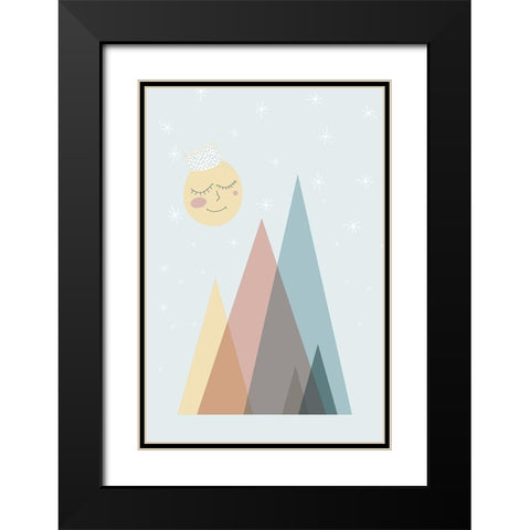 Pastel Scandi Nursery 1 Black Modern Wood Framed Art Print with Double Matting by Urban Epiphany
