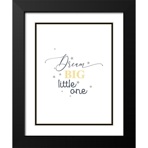 Navy Yellow Grey Mountains 4 Black Modern Wood Framed Art Print with Double Matting by Urban Epiphany