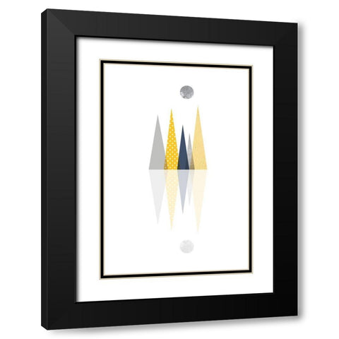 Scandinavian Mountains 3 Black Modern Wood Framed Art Print with Double Matting by Urban Epiphany