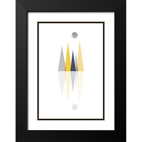 Scandinavian Mountains 3 Black Modern Wood Framed Art Print with Double Matting by Urban Epiphany