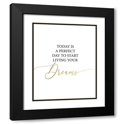 Today Black Modern Wood Framed Art Print with Double Matting by Urban Epiphany