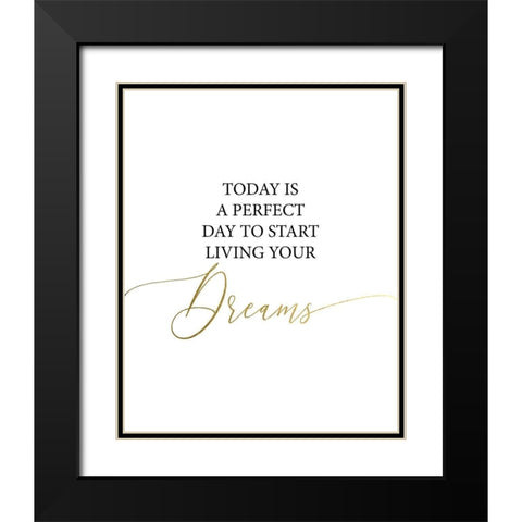 Today Black Modern Wood Framed Art Print with Double Matting by Urban Epiphany