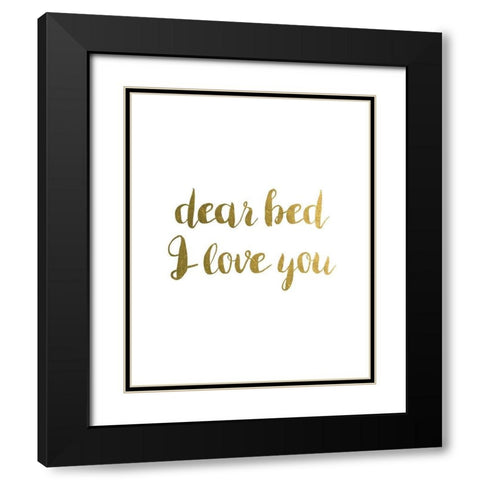Dear Bed 1 Black Modern Wood Framed Art Print with Double Matting by Urban Epiphany