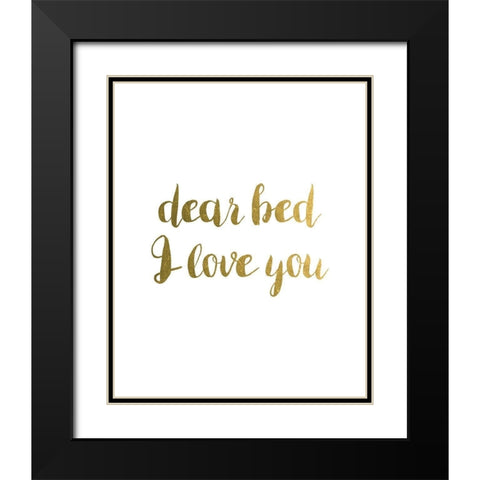 Dear Bed 1 Black Modern Wood Framed Art Print with Double Matting by Urban Epiphany