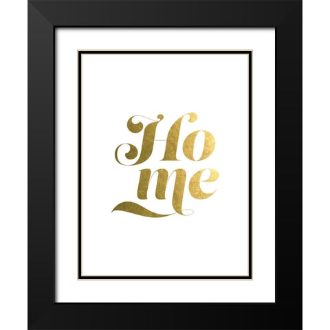 Home Gold Black Modern Wood Framed Art Print with Double Matting by Urban Epiphany