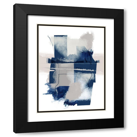 Juxtaposed Grey Black Modern Wood Framed Art Print with Double Matting by Urban Epiphany