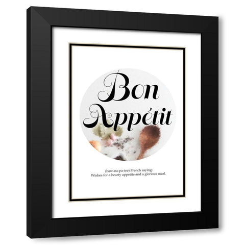 Bon Appetit Black Modern Wood Framed Art Print with Double Matting by Urban Epiphany
