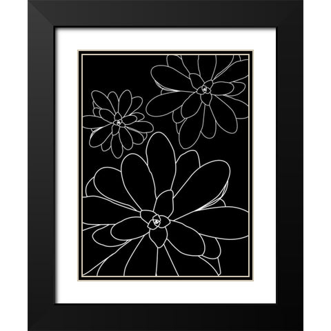Black White Succulents Set of 2 Black Modern Wood Framed Art Print with Double Matting by Urban Epiphany