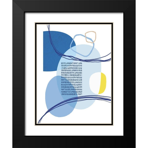 Abstract Greek Odyssey 1 Black Modern Wood Framed Art Print with Double Matting by Lula Bijoux and Company
