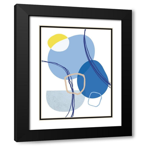 Abstract Greek Odyssey 3 Black Modern Wood Framed Art Print with Double Matting by Lula Bijoux and Company
