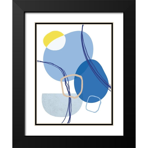 Abstract Greek Odyssey 3 Black Modern Wood Framed Art Print with Double Matting by Lula Bijoux and Company