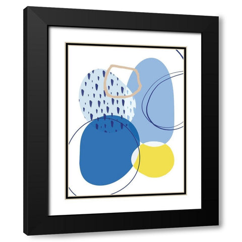 Abstract Greek Odyssey 5 Black Modern Wood Framed Art Print with Double Matting by Lula Bijoux and Company