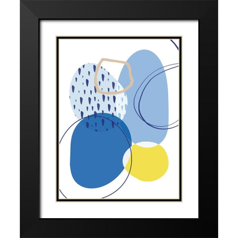 Abstract Greek Odyssey 5 Black Modern Wood Framed Art Print with Double Matting by Lula Bijoux and Company