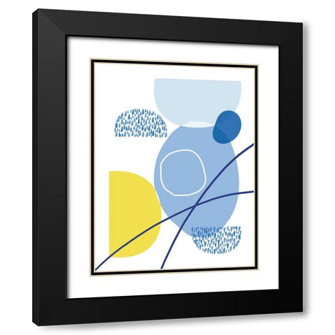 Abstract Greek Odyssey 6 Black Modern Wood Framed Art Print with Double Matting by Lula Bijoux and Company