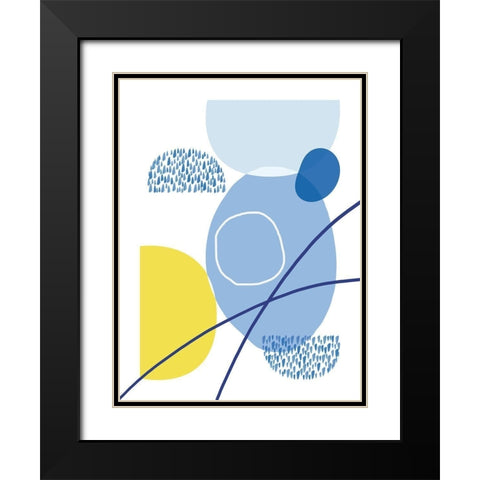 Abstract Greek Odyssey 6 Black Modern Wood Framed Art Print with Double Matting by Lula Bijoux and Company