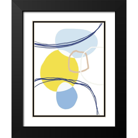 Abstract Greek Odyssey 7 Black Modern Wood Framed Art Print with Double Matting by Lula Bijoux and Company