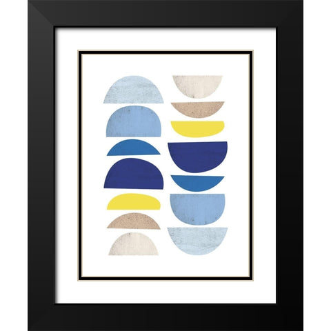 Modern Plates 2 Black Modern Wood Framed Art Print with Double Matting by Lula Bijoux and Company