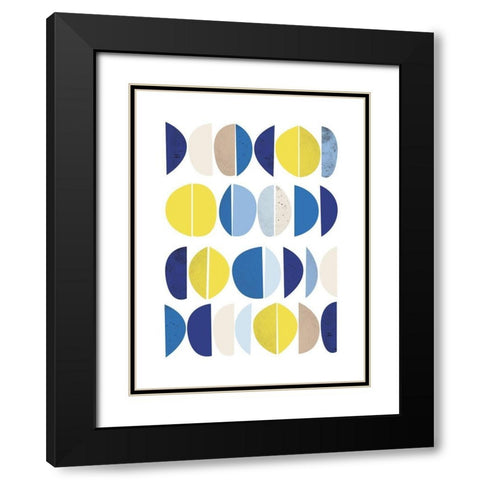 Modern Plates 3 Black Modern Wood Framed Art Print with Double Matting by Lula Bijoux and Company