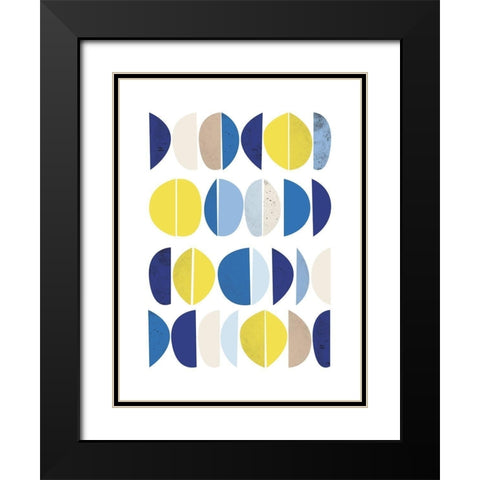 Modern Plates 3 Black Modern Wood Framed Art Print with Double Matting by Lula Bijoux and Company