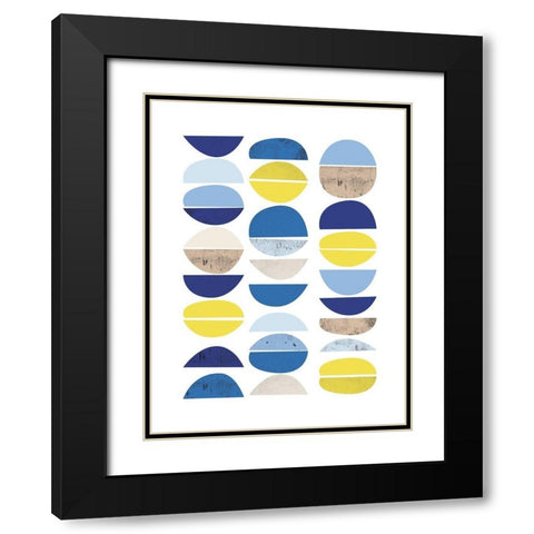 Modern Plates 4 Black Modern Wood Framed Art Print with Double Matting by Lula Bijoux and Company