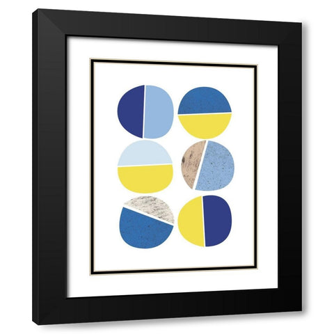 Modern Plates 5 Black Modern Wood Framed Art Print with Double Matting by Lula Bijoux and Company