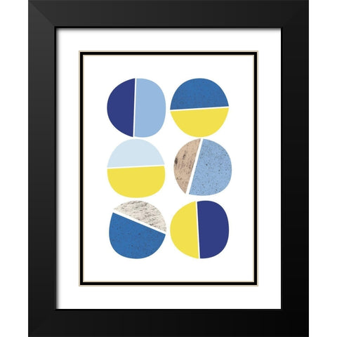 Modern Plates 5 Black Modern Wood Framed Art Print with Double Matting by Lula Bijoux and Company