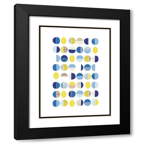 Natural Multi Dots 2 Black Modern Wood Framed Art Print with Double Matting by Lula Bijoux and Company