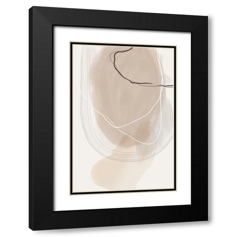 Serenity Black Modern Wood Framed Art Print with Double Matting by Urban Epiphany