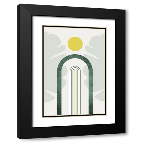 Mid Century Modern Sky 1 Black Modern Wood Framed Art Print with Double Matting by Urban Epiphany